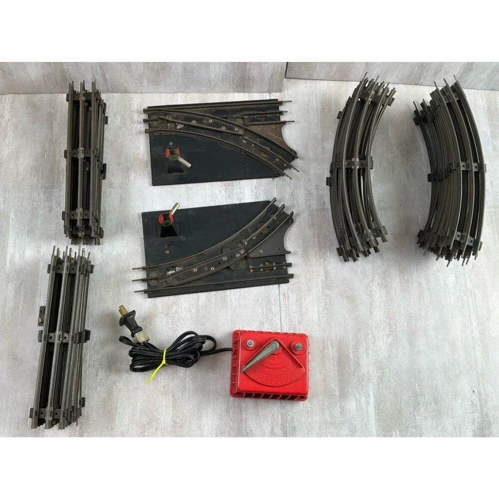 Vintage O Gauge Train Lot Lionel Transformer Marx Switches Unbranded Track